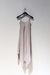 Marc Le Bihan suspender silk V-neck dress series 2192 rose pink brown